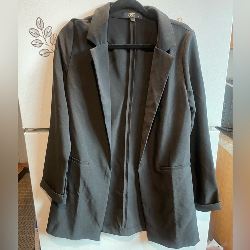 Papaya black blazer